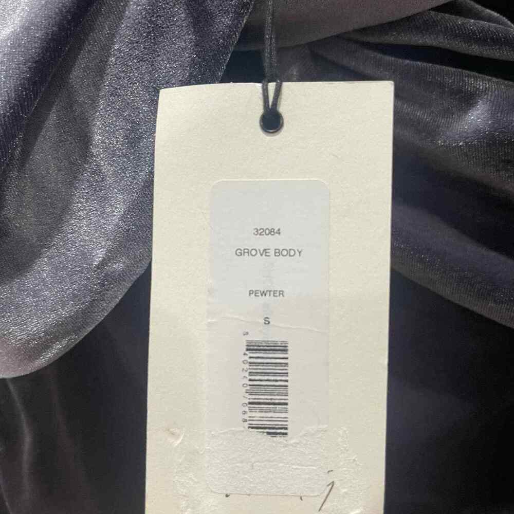 NEW‎ ALIX NYC Grove Twisted Velvet Bodysuit in Pewter Grey - Picture 8 of 8